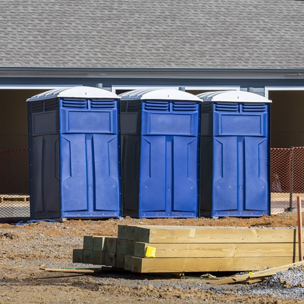 how often are the portable toilets cleaned and serviced during a rental period in Clarksburg